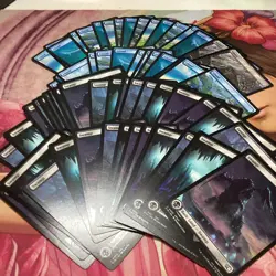 MTG Final Fantasy Full Art Basic Land Lot Of 151 Cards - Image 1