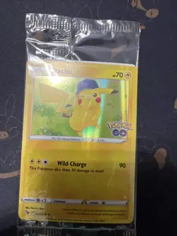 Pikachu Pokemon GO Promo Holo Pokemon TCG Card 028/078 2022 SEALED - Image 1