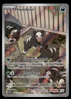Pokemon Cards Houndour 204/197 Obsidian Flames Illustration Rare NM *2 - Image 1