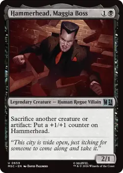 x4 Hammerhead, Maggia Boss U MTG Commander: Marvel Super Heroes M/NM, English - Image 1