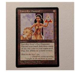 Lion's Eye Diamond Mirage Rare Artifact Reserved List English 1996 Regular - Image 1
