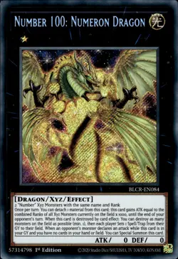 Number 100: Numeron Dragon - Secret Rare 1st Edition BLCR-EN084 - NM - YuGiOh - Image 1