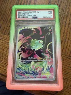 Pokemon TCG Bulbasaur 133/132 MEG EN Illustration Rare Holo PSA 9 (2025) - Image 1