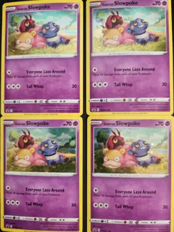 Galarian Slowpoke SWSH126 Holo Promo Sword & Shield Promo Pokemon [Lot Of 4] - Image 2