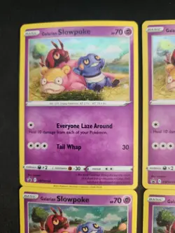 Galarian Slowpoke SWSH126 Holo Promo Sword & Shield Promo Pokemon [Lot Of 4] - Image 3
