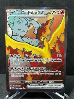 Team Rocket's Moltres ex 208/182 Ultra Rare Destined Rivals Pokemon Near Mint - Image 1