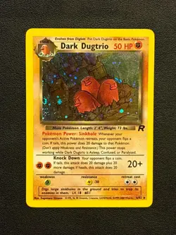 2000 Pokemon Dark Dugtrio 6/82 Team Rare Holo Vintage - Image 1
