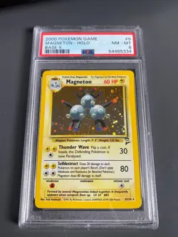 2000 POKEMON GAME BASE II 9 MAGNETON-HOLO PSA 8 - Image 1