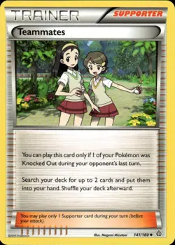 Teammates 141/160 Uncommon Primal Clash Pokemon Lightly Played - Image 1