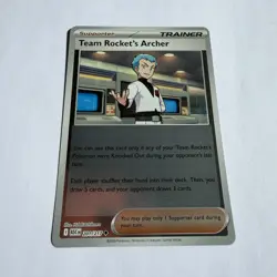 Pokemon TCG Ascended Heroes Reverse Holo Team Rocket’s Archer 201/217 NM - Image 1