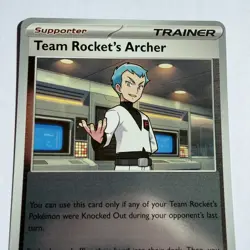 Pokemon TCG Ascended Heroes Reverse Holo Team Rocket’s Archer 201/217 NM - Image 3