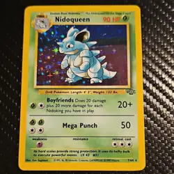 Wizards Nidoqueen Jungle Unlimited 7/64 Holo Rare 90 HP English 1999 Pokemon - Image 1