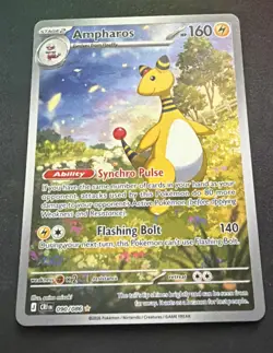 AMPHAROS 090/086 HOLO ILLUSTRATION RARE CHAOS RISING POKEMON HOLO NM/M - Image 1