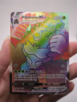Pokemon - Rillaboom VMAX (Secret) - 193/192 Rebel Clash - Secret Rare - NM - Image 1