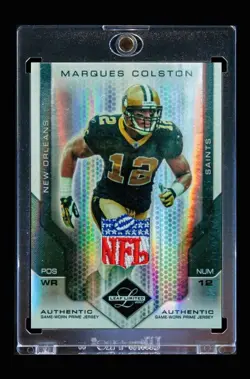 2007 Leaf Limited - Marques Colston NFL Game Worn Shield 1/1 - Image 1