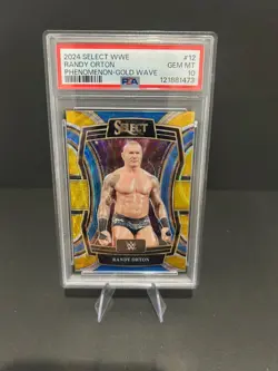 2024 Panini Select WWE Phenomenon Gold Wave Randy Orton /10 PSA 10 - Image 1