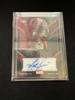 Nathan Fillion as Headpool Topps Chrome Deadpool Black Lava Auto #1/10 SSP A507 - Image 3