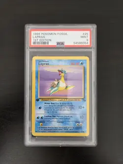 PSA MINT 9 1st Edition Fossil Lapras Non Holo - Image 1