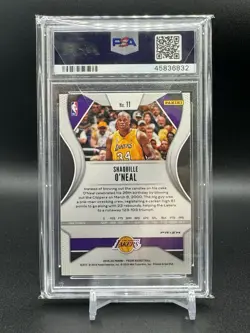 2019 Panini Prizm Shaquille O'neal #11 Silver Prizm PSA 10 GEM MINT LA Lakers - Image 2