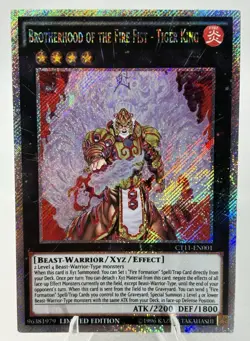 [NM] YuGiOh Brotherhood of the Fire Fist - Tiger King - CT11-EN001 - Limited Ed. - Image 1