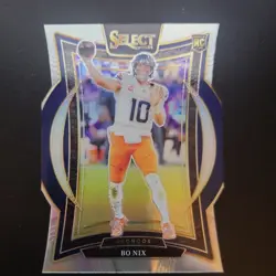 2024 Select Silver Prizm Die Cut Bo Nix RC - Image 1