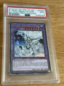 Elemental HERO Absolute Zero - (BLHR-EN065 - 1st Ed - Ultra Rare) PSA 9 - Image 1