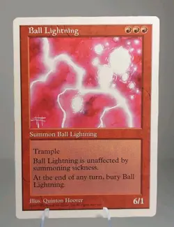 BALL LIGHTNING Magic The Gathering MTG Summon 1995 Collector Trading Card TCG - Image 1