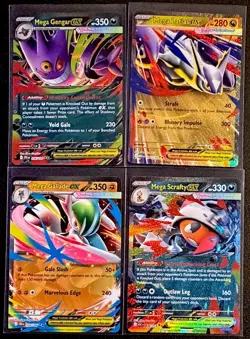 Pokemon TCG Mega Evolution EX 4-Card Lot Gengar Latias Gallade Scrafty - Image 1