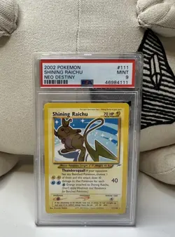 Neo Destiny Shining Raichu Holo Card PSA Mint 9 111/105 - Image 1