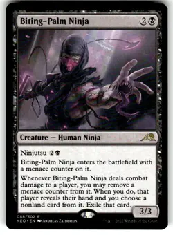Biting-Palm Ninja Kamigawa: Neon Dynasty Regular MTG - Image 1