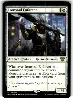 1x (007/038) Ironsoul Enforcer - Commander Exclusive MTG Commander Kamigawa Neon - Image 1