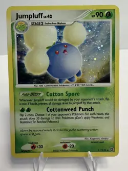 2007 Pokemon TCG Jumpluff Holo Rare Holofoil Secret Wonders 11/132 LP - Image 1