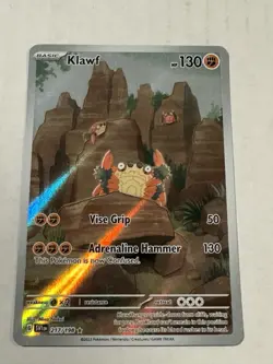 Klawf 217/198 Holo Ultra Rare Pokemon Scarlet & Violet NM - Image 2