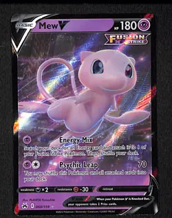 Mew V 060 V Rare Pokemon Crown Zenith 159 Holo 2023 - Image 1