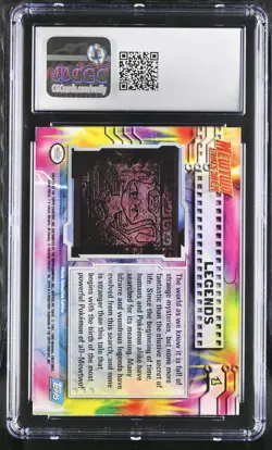 1999 TOPPS POKEMON #1 MOVIE EDITION LEGENDS-RAINBOW FOIL CGC 8.5 MEW LOW POP - Image 3