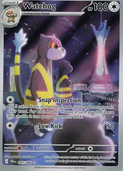 Watchog 097/086 Holo Illustration Rare Chaos Rising Pokemon Holo Near Mint - Image 1