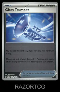 GLASS TRUMPET 189/217 C ASCENDED HEROES POKEMON REVERSE HOLO NM/M - Image 1
