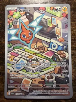 Pokemon TCG Rotom 197/182 Destined Rivals Full Art Holo with Illustration - NM - Image 1