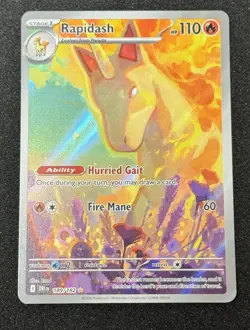 Pokemon TCG Rapidash 189/182 Sv10: Destined Rivals Illustration Rare NM - Image 1