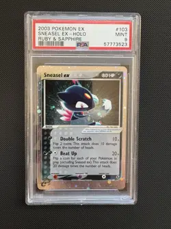 Pokemon TCG Sneasel ex 103/109 Ex Ruby Sapphire PSA 9 Mint - Image 1