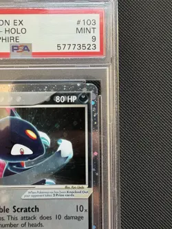 Pokemon TCG Sneasel ex 103/109 Ex Ruby Sapphire PSA 9 Mint - Image 3