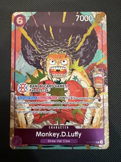 One Piece TCG Monkey.D.Luffy Bandai Card Games Fest 25-26 OP07-073 Promo Card - Image 1