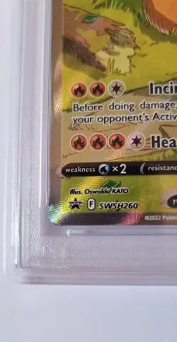 2022 POKEMON SWSH BLACK STAR PROMO #260 FULL ART/CHARIZARD V PSA 10 - Image 5