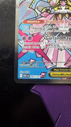 Mega Diancie ex 267/217 Mega Attack Rare Ascended Heroes Pokemon Near Mint - Image 4