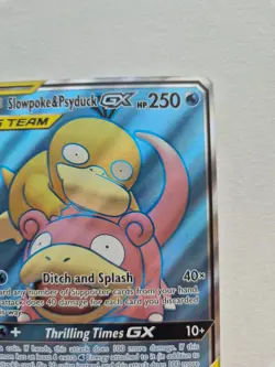 Pokemon TCG Slowpoke & Psyduck GX 217/236 Tag Team Unified Minds Full Art NM - Image 3