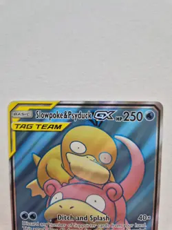Pokemon TCG Slowpoke & Psyduck GX 217/236 Tag Team Unified Minds Full Art NM - Image 4