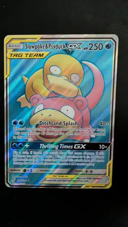Pokemon Slowpoke & Psyduck GX 217/236 Tag Team Full Art English 2019 - Image 1