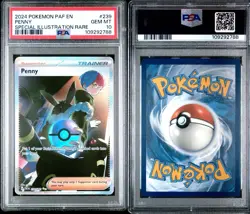 Pokemon Paldean Fates Penny Special Illustration Rare 239/091 PSA 10 - Image 1