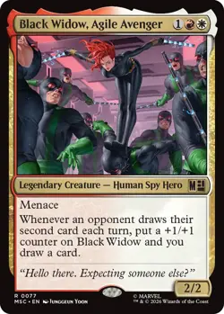 Mint/Near-Mint, English - 1 x MTG Black Widow, Agile Avenger Commander: Marvel S - Image 1