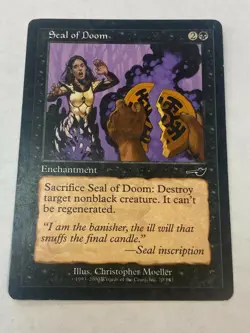 Seal Of Doom - Nemesis Magic the Gathering MTG Single Nice! - Image 1